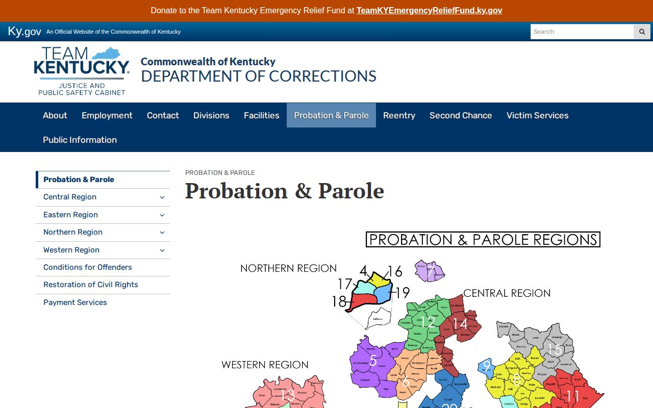 Campbell County parole and probation Kentucky DOC overview